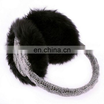 2012 best selling fashion winter warm pretty grey knitted plush ear muffs