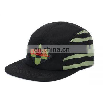 Flat embroidery 5 panel snapback old fashion hat for men