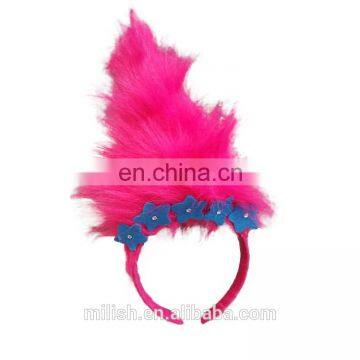 2017 hot new products wholesale troll headdress Halloween trolls wigs headband for kids MFJ-0066