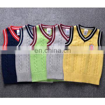 Classic Knitted vest design unisex Kids school sweater