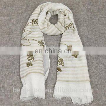 wholesale new design women customized shawl viscose pearl scarf