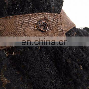 Steampunk Laced Jabot With Gear Decorations on a Choker-collar With a Real Clock photo-3