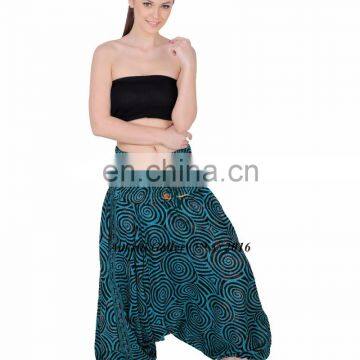 Wholesale Women Jumpsuit Aladdin Hippie Thai Yoga Spiral Print Harem Pant