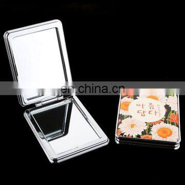 Various styles beautiful flowers foldable compact mirror