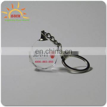 OEM Design Logo Crystal Keyring Small 3d Laser Engraved Led Crystal Keychain photo-3