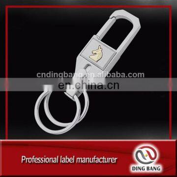 Professional Double Electroplated More Chain Type And Metal Hooks Type Custom Business Gift Gold Logo Classical Keychain