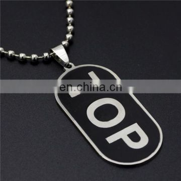 Mingfengxing free mold engraved logo black metal dog tag