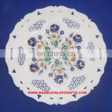 Home Decorative Marble Inlaid Plate