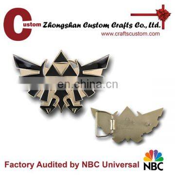 Belt buckle wholesaler custom metal die casting gold plated belt buckle