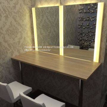 Custom Beauty Salon Beauty Mirror LED Light Mirror Wall-mounted LED Makeup Mirror Hairdressing Mirror photo-5