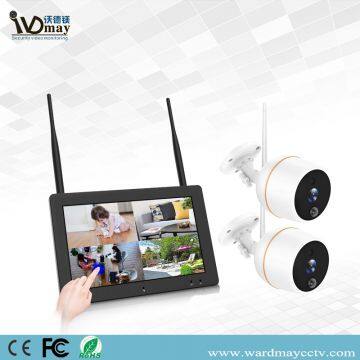 2CH 2.0MP CCTV Wireles Home Security WiFi NVR Alarm System Kits with 7 Inch Touch Screen