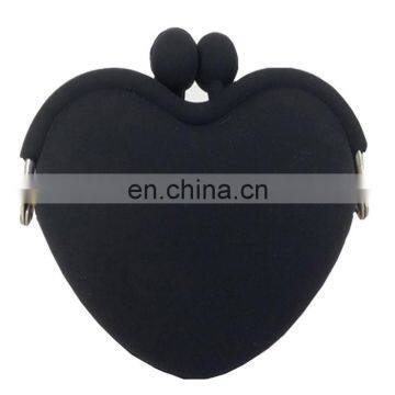 Mini Heart Shape Key Coin Holder Wallet Women Clutch Promotion Silicone Coin Purse photo-2