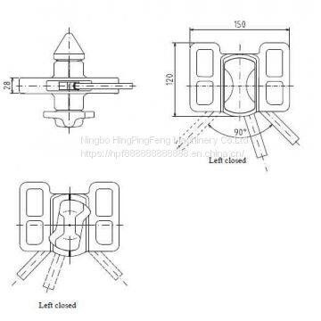 BOTTOM TWISTLOCK WIDE BODE TWISTLOCK LARGE SEAT TWISTLOCK