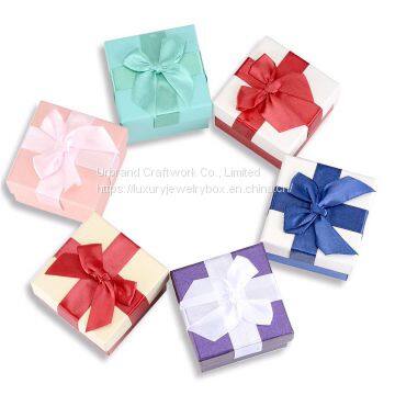 Cheaper Jewelry gift box printed paper necklace box ring jewelry box with a custom logo.