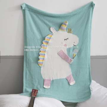 Wholesale 100% Cotton Baby Children Knitted Cotton Blanket photo-2