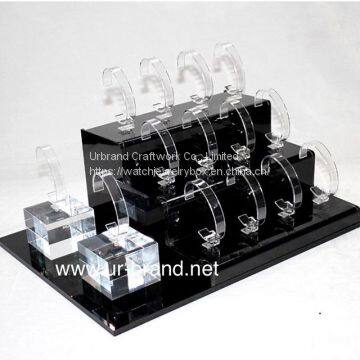 Retail Store Custom-Made Acrylic High Transparent Acrylic C Ring Wrist Watch Display Stand Holder