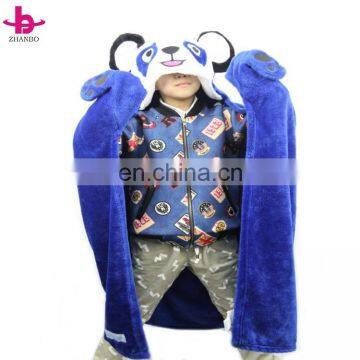 Newset Home Animal Head Plush Baby Blanket/Plush Animal Hooded Kids Blanket/Soft Panda Coral Fleece Hooded Baby Blanket