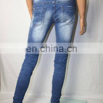 DiZNEW 2019 OEM ODM Wholesale Custom USA Women's Jeans Pants Crush Jeans photo-4