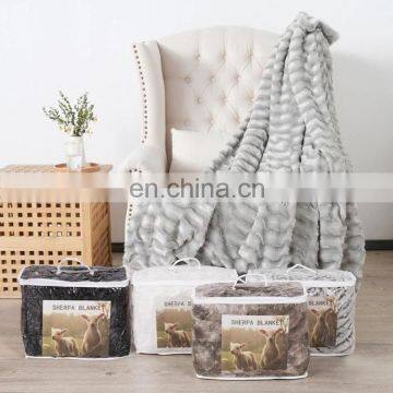 Hot Sale Wholesale Thick Double Flannel Sherpa Lambskin Blanket photo-6