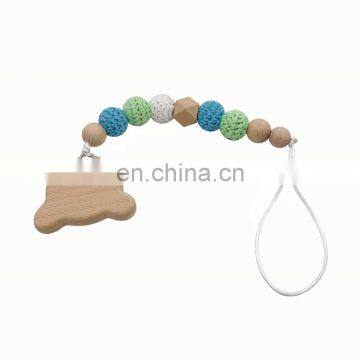 Wholesale Beach Wooden Baby Toy Beech Pacifier Clip photo-2