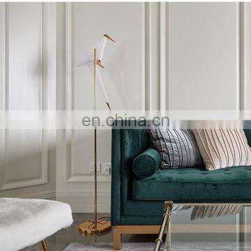 Indoor Modern Hotel Decoration Bird Shade Led Standing Floor Lamp Lampara de Pie Moderna photo-6