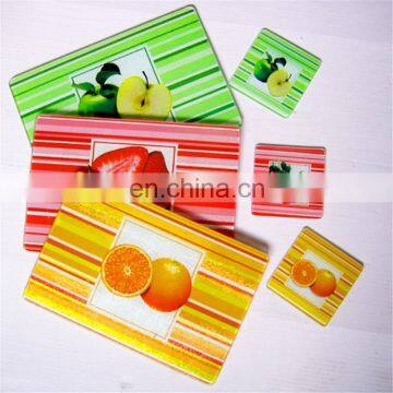 Eco-friendly Customized High Quality Tempered Glass Chopping Board / Cutting Board