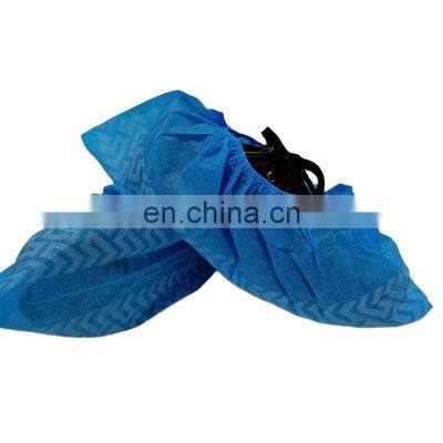 Disposable PP Nonwoven Material Shoe Cover Antiskid Shoe Cover with clips