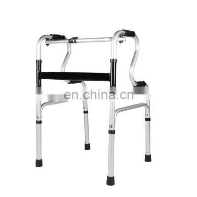 Reciprocal Swing Walker Mobility Walking Aids Foldable Aluminium Zimmer Frame Aluminum Alloy Frame Rollator Walker