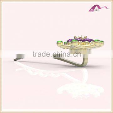 Fashion Colored Crystal Flower Hair Bobby Pins For Kids Accessories photo-3