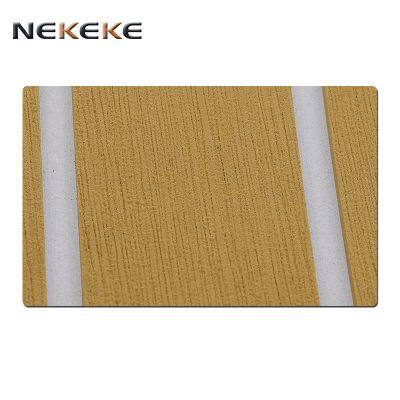NEKEKE Golden Yellow + White Lines Boat Yacht EVA Deck Foam Sheet Composite Outdoor Decking photo-5