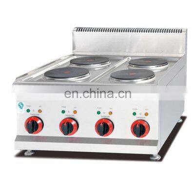 Commercial stainless steel Counter Top Electric 4 burner electric hot plate