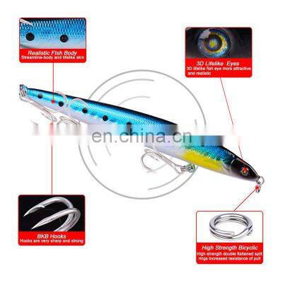 12.8cm Sea Fishing Lure Bait Plastic Hard Bionic Bait 21.5g Lure 6 Color Poppa Pencil Lure Topwater photo-3