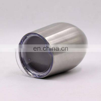 12oz Double Wall 304 8/18 Stainless Steel Reusable Coffee Cup Mug Tumbler With Lid photo-3