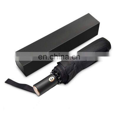 Custom logo printing tall cardboard travel folding umbrella gift packaging box