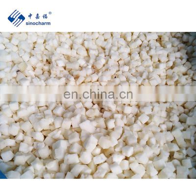 Sinocharm BRC-A Approved QF Water Chestnuts  iqf Frozen Water Chestnut diced