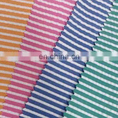 Popular Products Vertical Strip Polyester Cotton Seersucker Fabric TC Seersucker photo-5