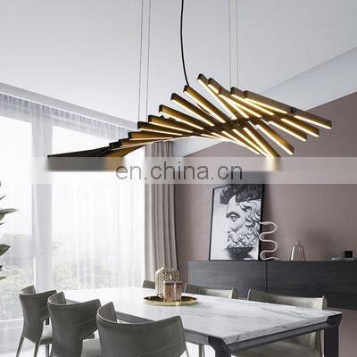Люстра для зала LED, железные светильники с художественным дизайном, подвесные лампы для ресторана