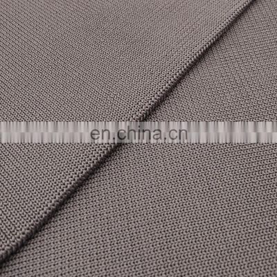 High Stretch Low price circular 2x2 rib polyester flat solid rib knit fabric