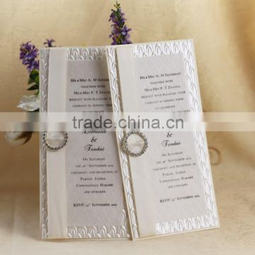 Nice white embossed thank you cards wholesale wedding invitations