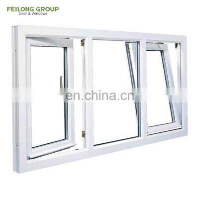 Modern design customized color double glazed tempered glass aluminum tilt and turn windows For Balcony Villa Terrace