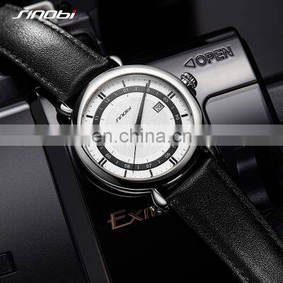 SINOBI Wrist Watch for Men 2021 S9844G Watch Sinobi Gentleman Classic Quartz Watches Motre Homme Black Handwatch