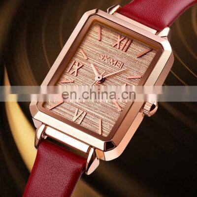 1706 Girls Wrist Watch Genuine Leather Strap Watch Jam Tangan Wanita Waterproof