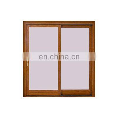 China or Germany hardware Building wooden color sliding window design Tempered Glass Window