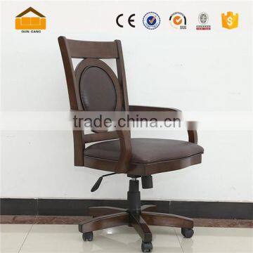 Hot Sale Wooden Black Leather Office Chair