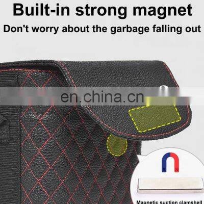 2021 Portable Car Garbage Box For Tesla Model 3/Y/S/X Car Trash Can With Lid Garbage Collect photo-2