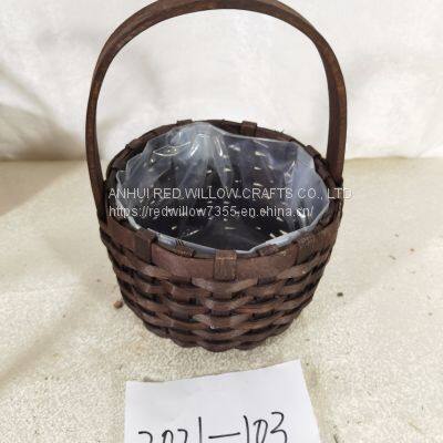 Factory Cheap Wood Chip Garden Flower Basket Gardening Supplies