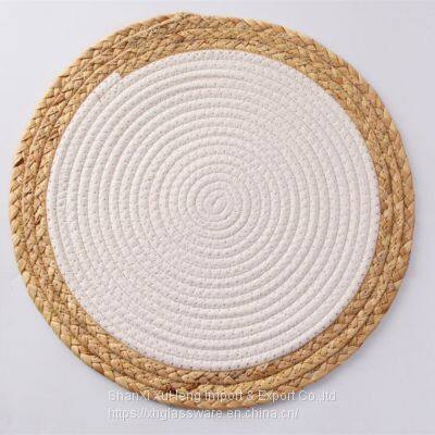 Round Cotton Rope Woven Gourd Grass Coasters Insulation Place mat Non slip Home Table Linen Pad For Home Kitchen