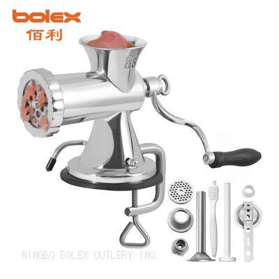 Tabletop Stainless Steel Manual Hand Meat Mincers Choppers Grinders #5 #8 #10 #22 #32 Produced by Bolex Cutlery China photo-4