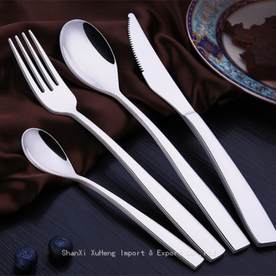 Wholesale Custom Restaurant Wedding Spoons And Forks Silver Silverware Cutlery Set Stainless Steel Flatware