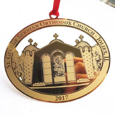 Custom Style Creative Brand Commemorative Logo Metal Etching Small Ornaments photo-4